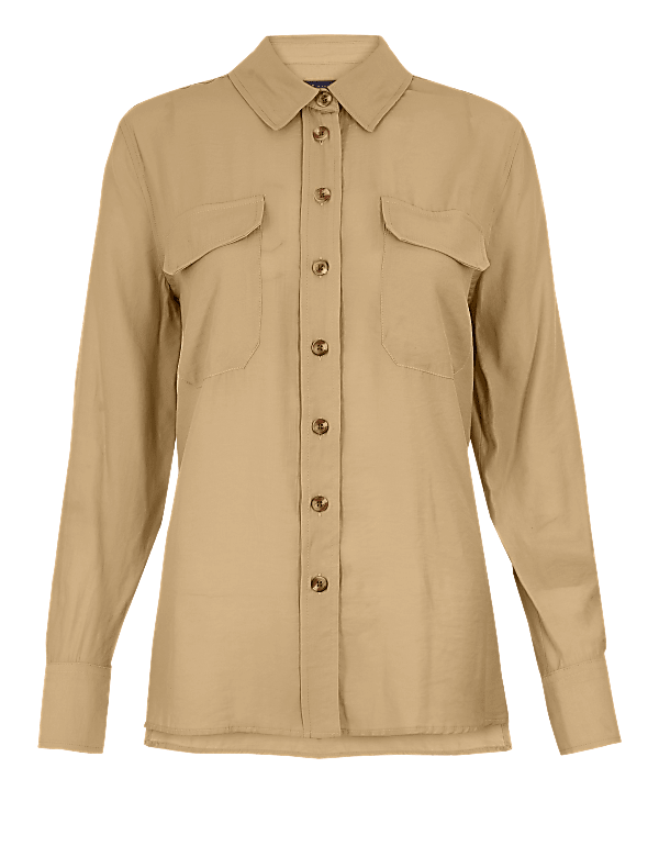 Button Detailed Utility Shirt