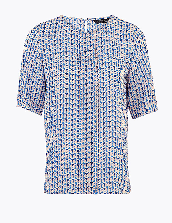 Petite short sleeve blouses outlet