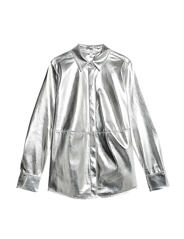 Metallic Collared Shirt