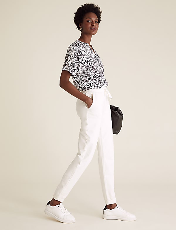 Animal Print V-Neck Short Sleeve Tunic