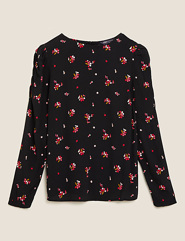 Floral Puff Sleeve Blouse