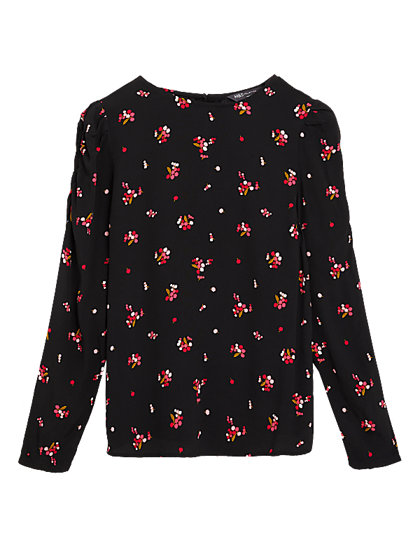 Floral Puff Sleeve Blouse