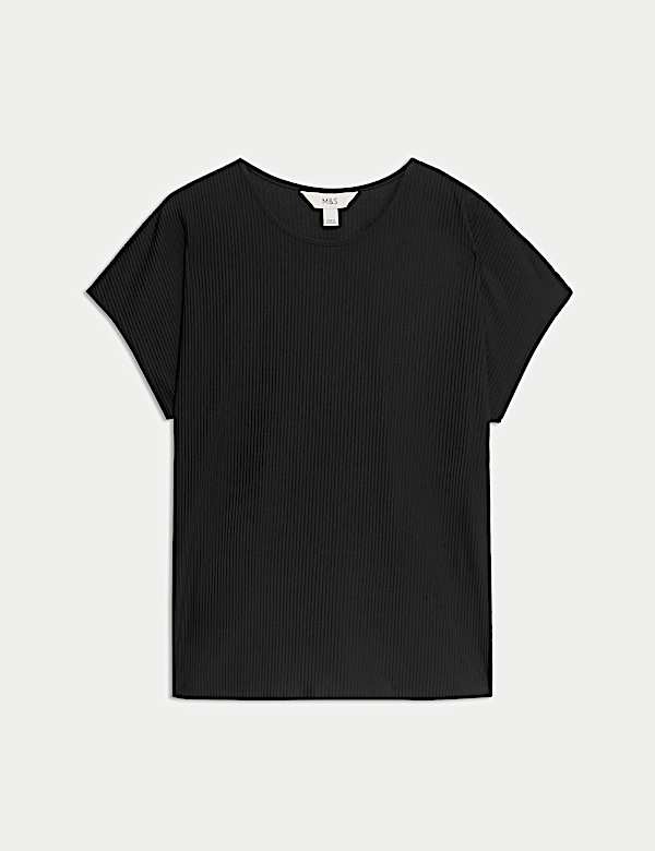 Plisse Round Neck Top - IL