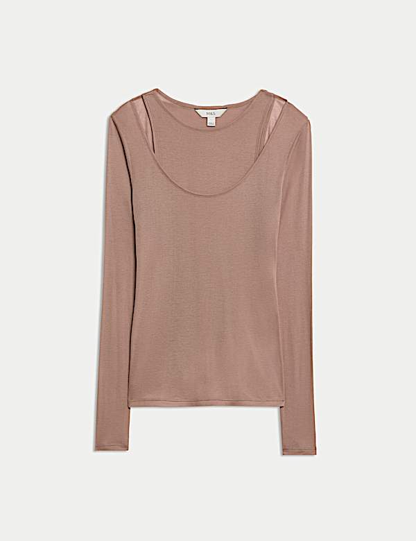 חולצה מסיב תאית טהור עם שתי שכבות - IL