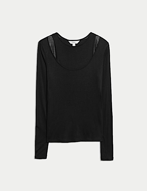 Pure Lyocell Double Layered Top - GR
