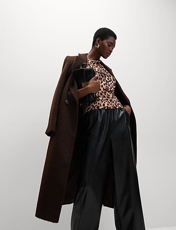 Animal Print Bow Detail Blouse - RO