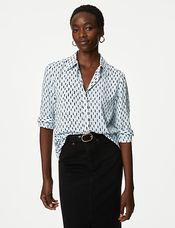Printed Collared Shirt