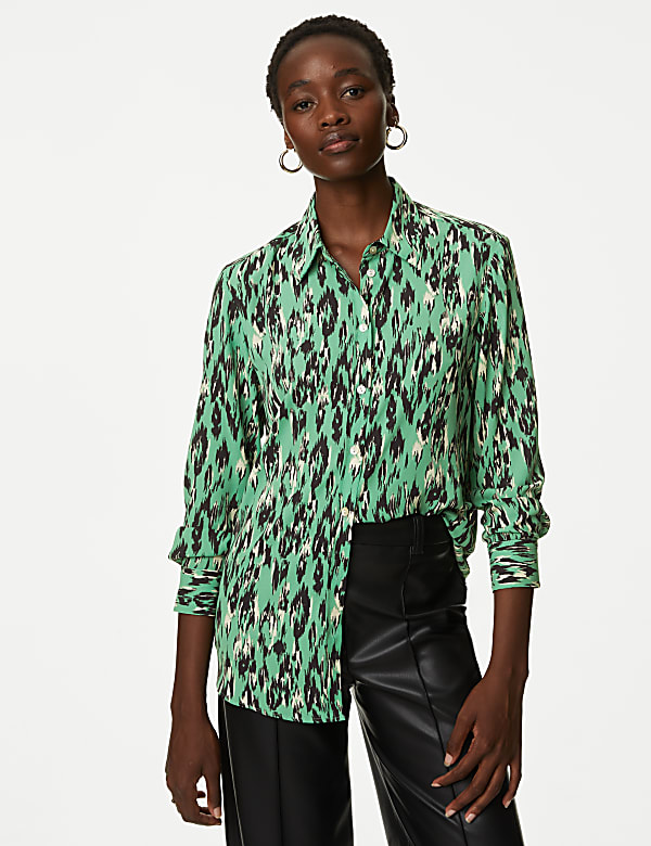 Printed Collared Shirt