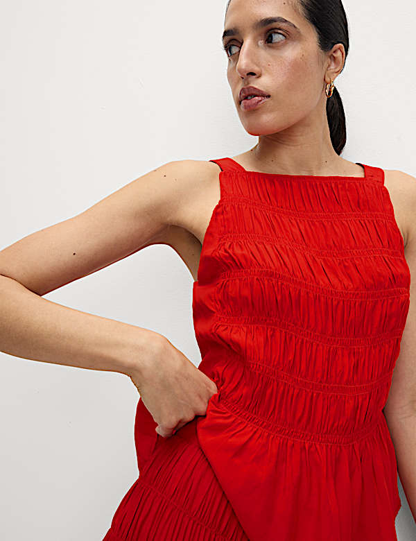 Textured Shirred Cami Top - IL