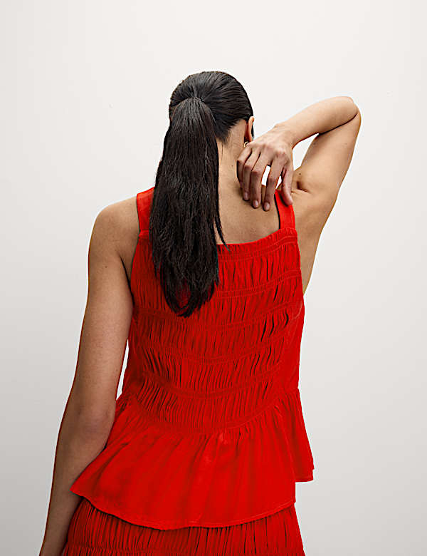 Textured Shirred Cami Top - IL