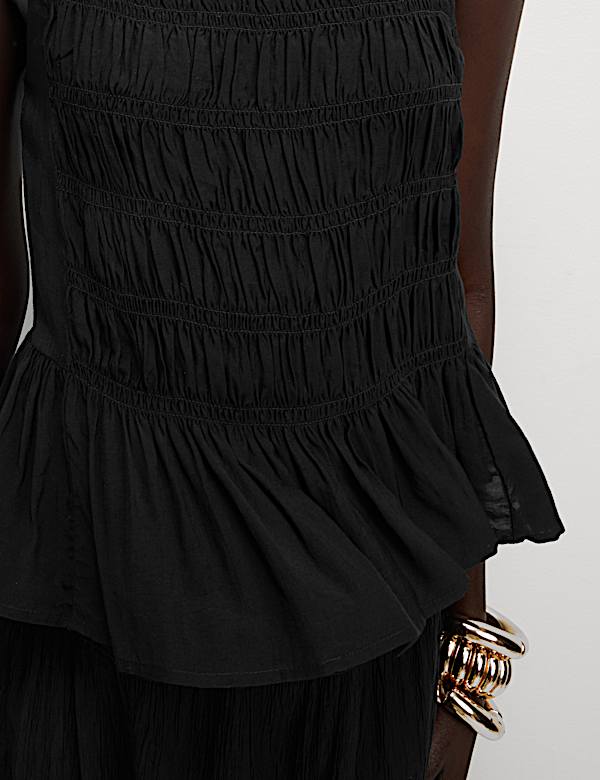 Textured Shirred Cami Top