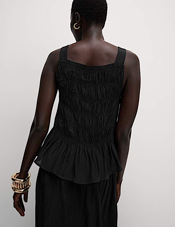 Textured Shirred Cami Top