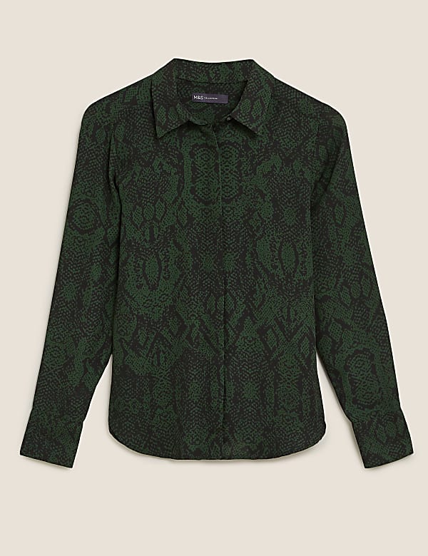 Snake Print Long Sleeve Shirt - IS