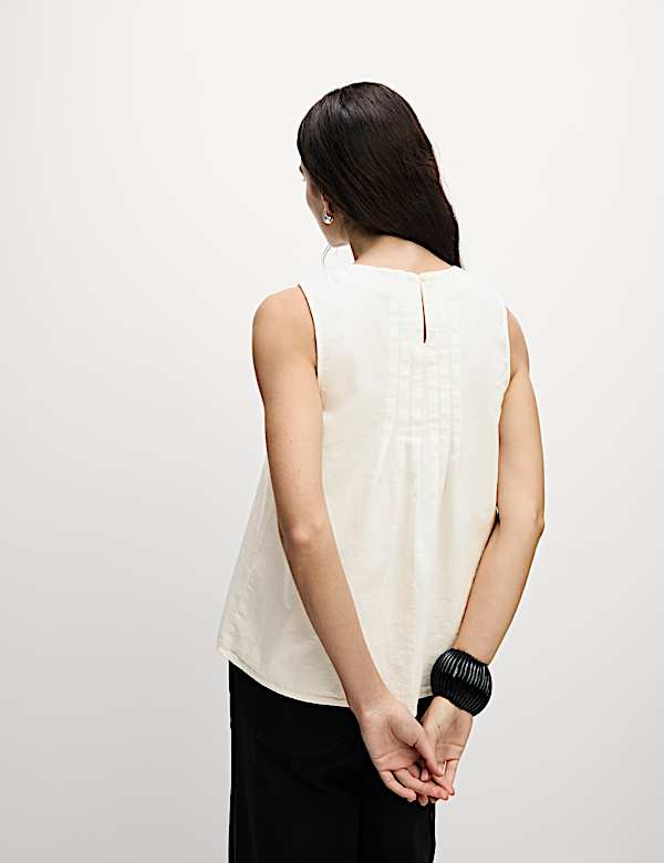 Pure Cotton Pintuck Cami Top