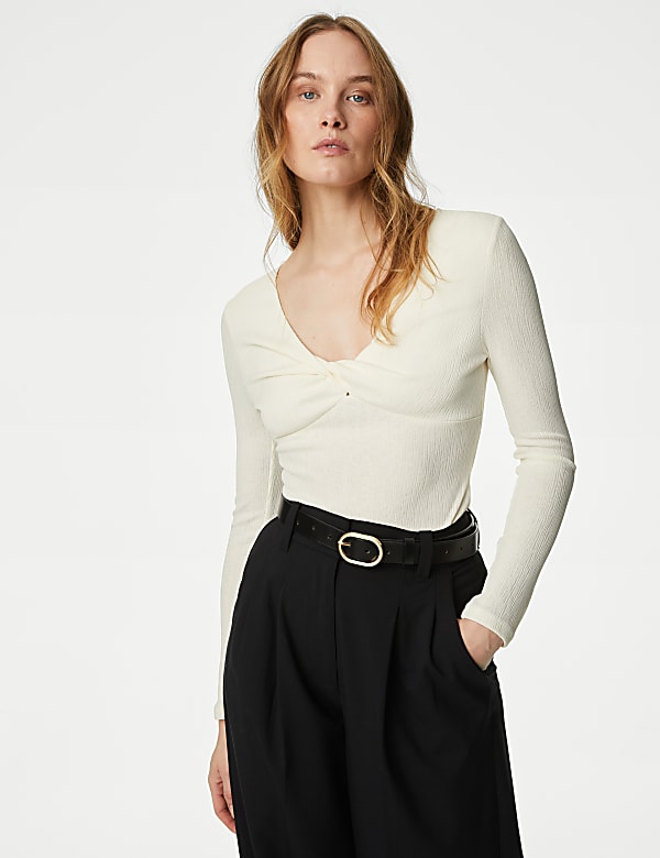 Jersey Twist Front Top