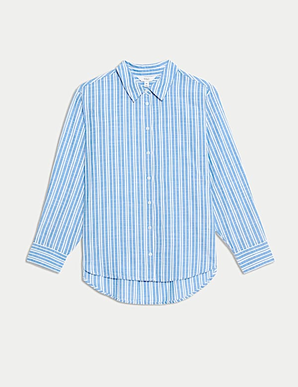 Pure Cotton Striped Collared Shirt - RO