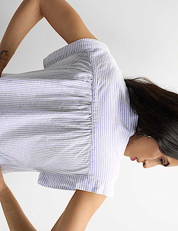 Cotton Rich Sparkly Striped Shirt - GR