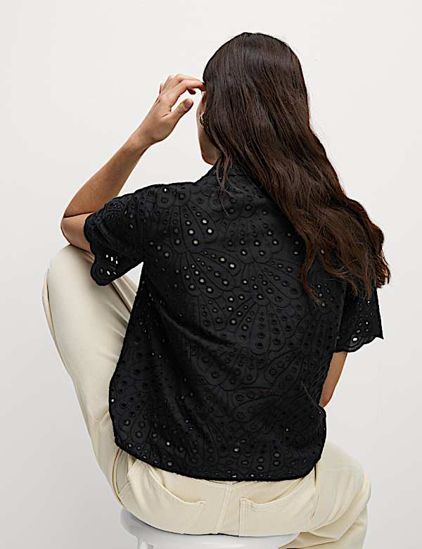 Pure Cotton Broderie Shirt