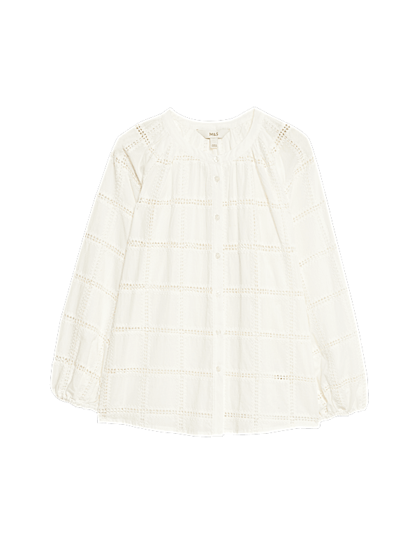 Pure Cotton Broderie Blouse