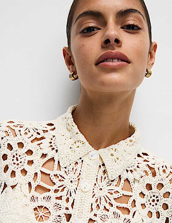 Crochet Collared Shirt