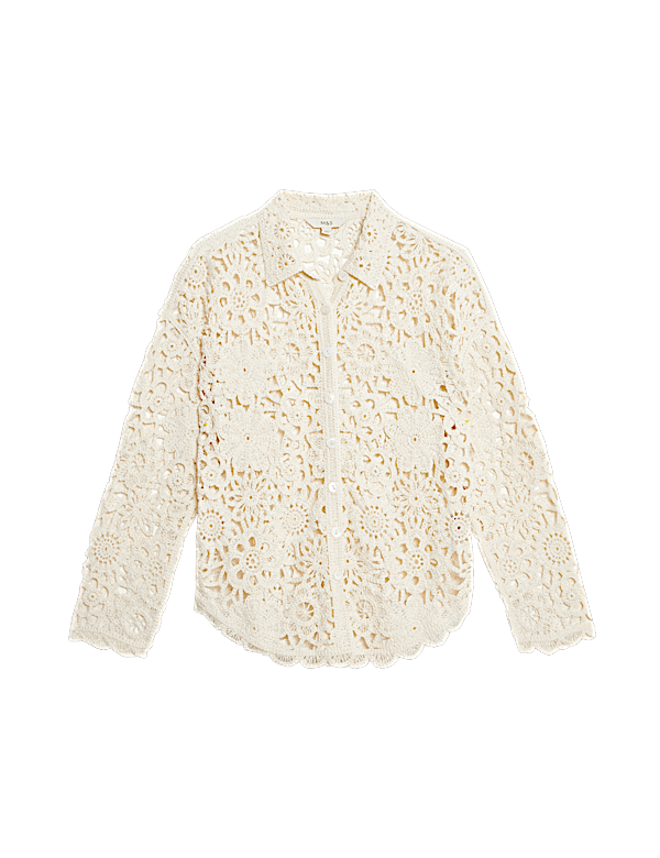 Crochet Collared Shirt