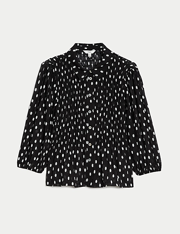 Chemise &agrave; d&eacute;tail fronc&eacute; et motif - BE