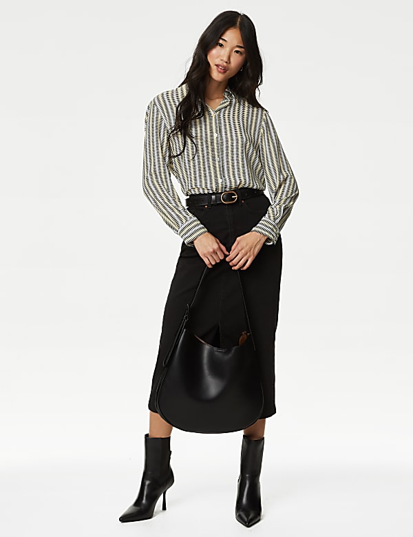 Camisa con cuello estampada - ES