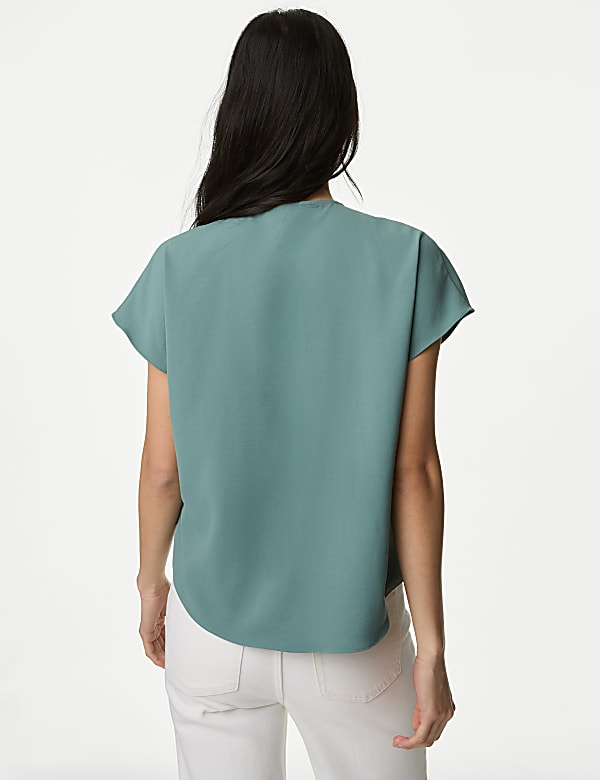 Tie Neck Popover Blouse