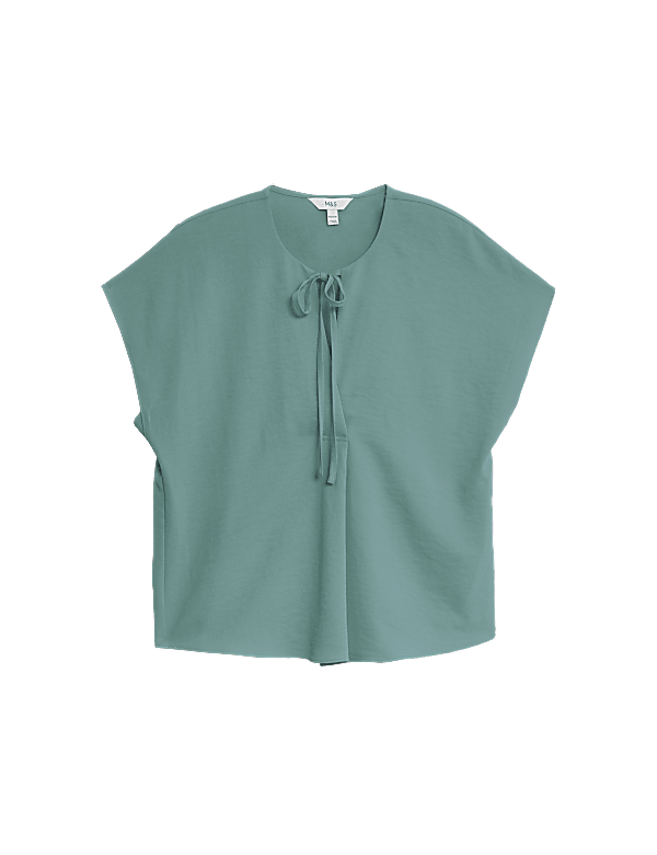Tie Neck Popover Blouse