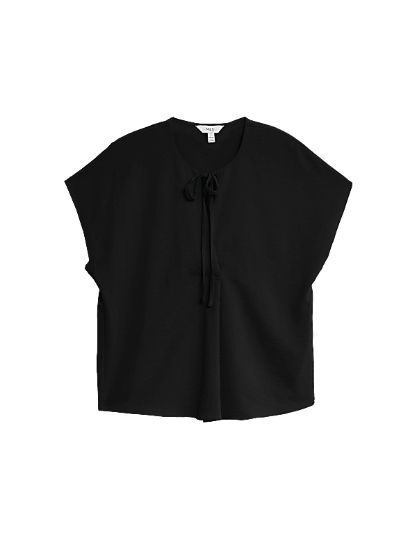 Tie Neck Popover Blouse