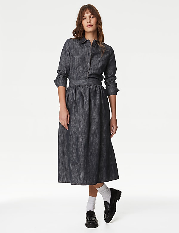 Denim shirt dress m&s online