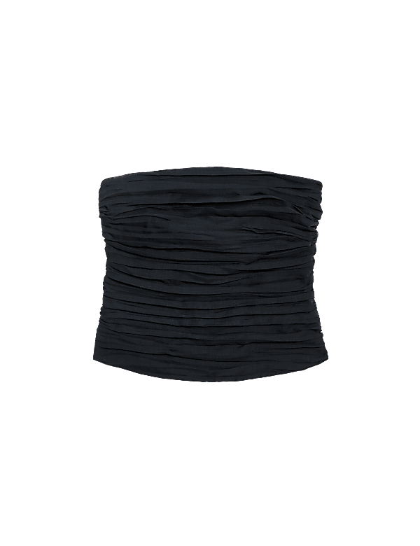 Shirred Detail Bandeau Top