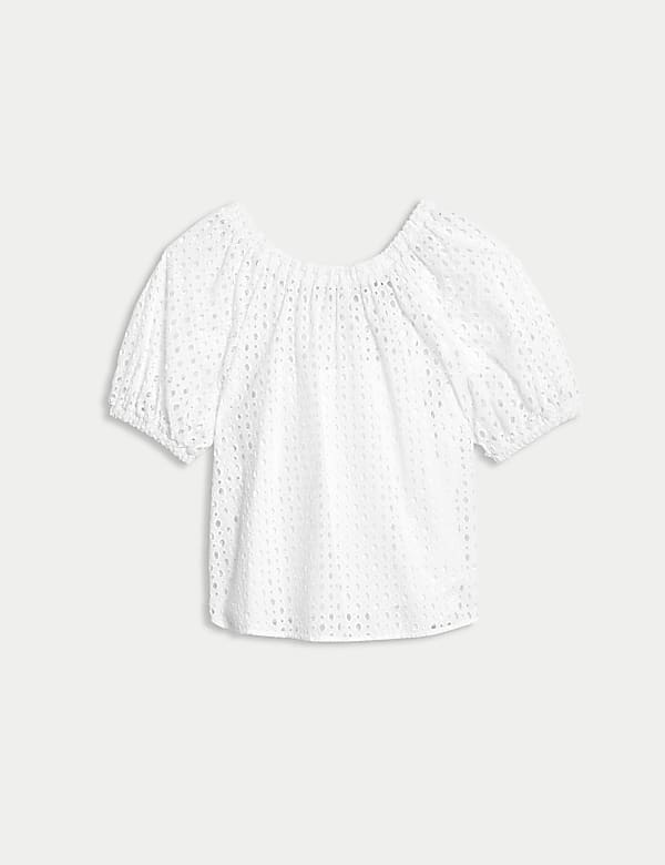 Pure Cotton Broderie Blouse - EE