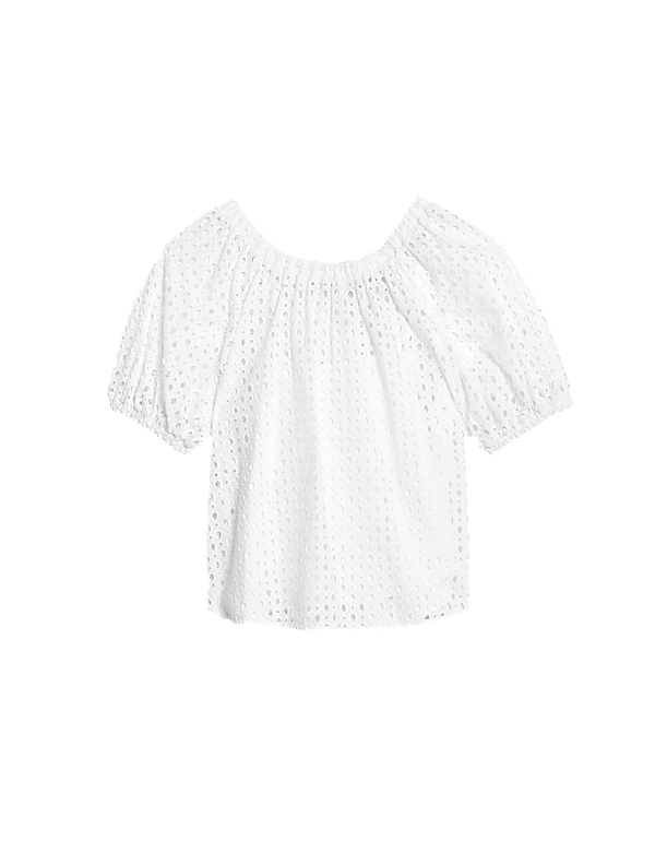 Pure Cotton Broderie Blouse