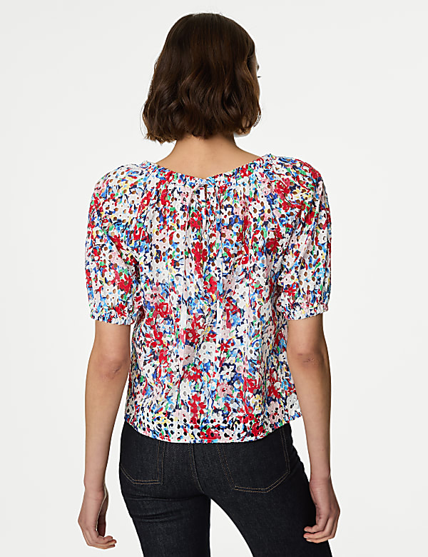 Pure Cotton Floral Broderie Blouse