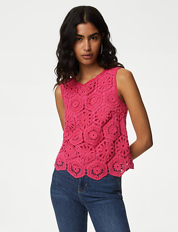 Cotton Rich Broderie Vest