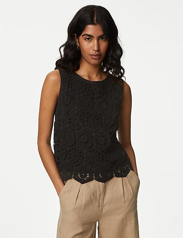 Cotton Rich Broderie Vest