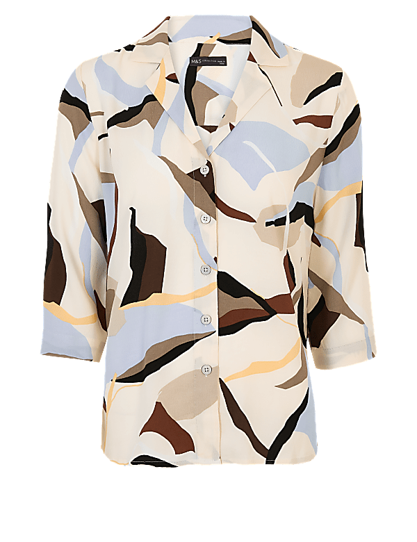 Printed 3/4 Sleeve Shirt