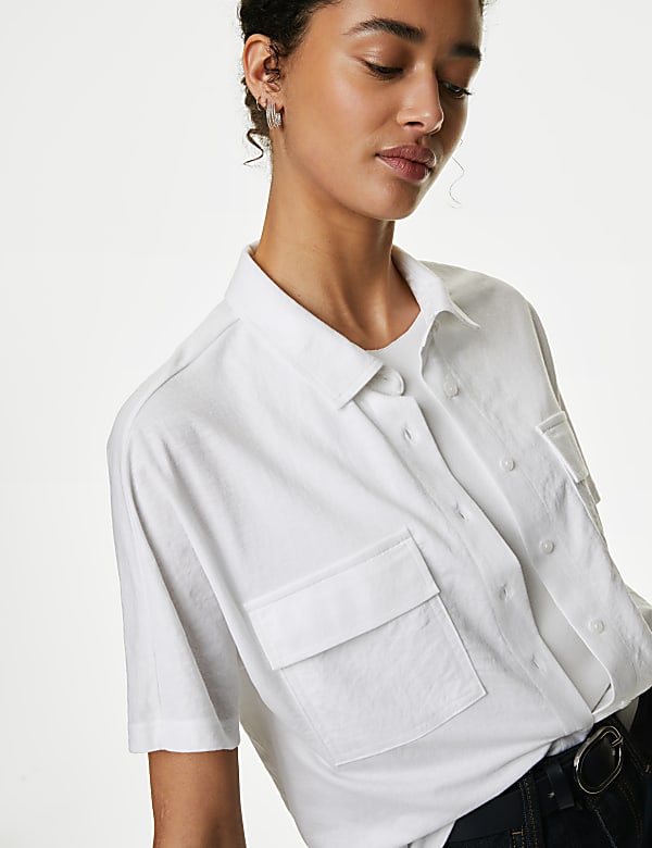 Collared Button Through Shirt - ES