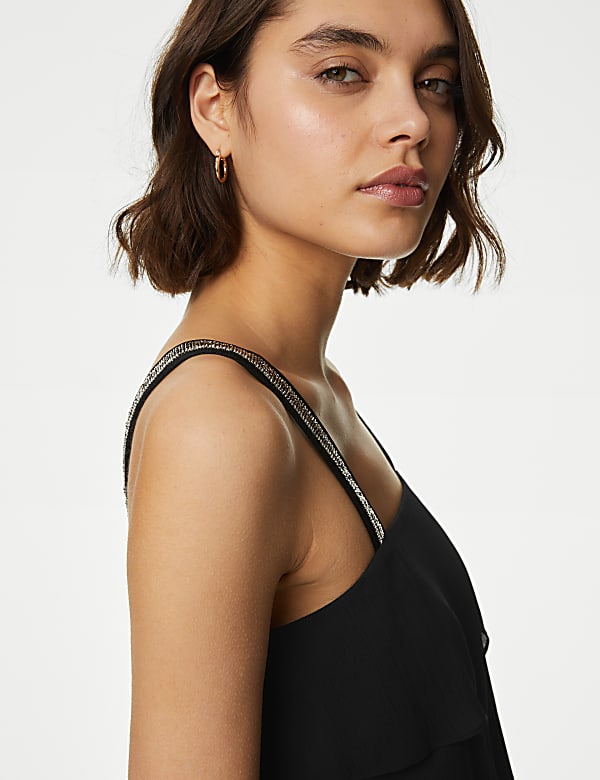 Embellished Square Neck Cami Top