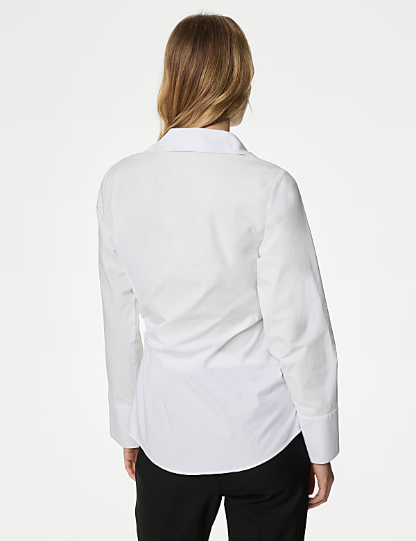 Pure Cotton Tie Front Shirt