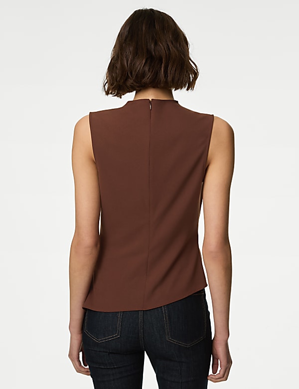 Draped Short Sleeve Top