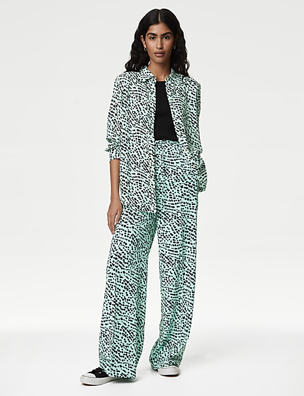 Printed Collared Blouse