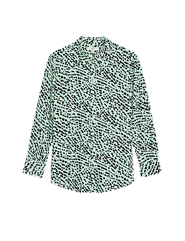 Printed Collared Blouse