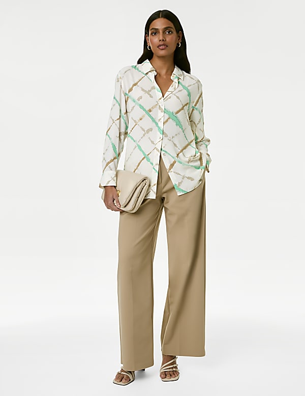 Printed Collared Blouse
