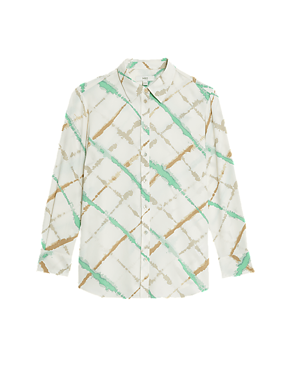 Printed Collared Blouse