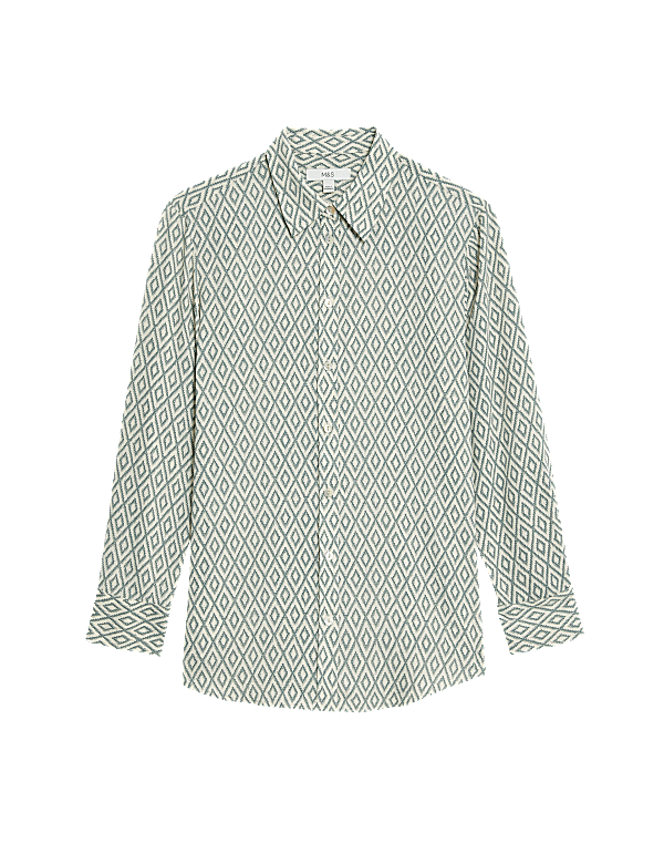 Printed Collared Blouse