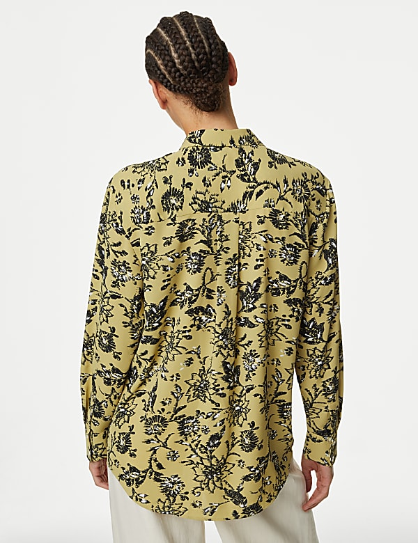 Printed Collared Blouse
