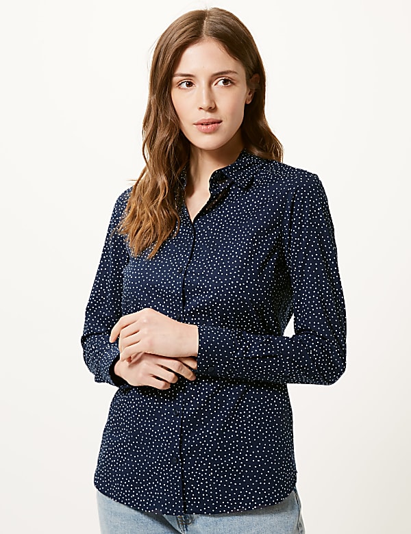 Pure Cotton Polka Dot Shirt