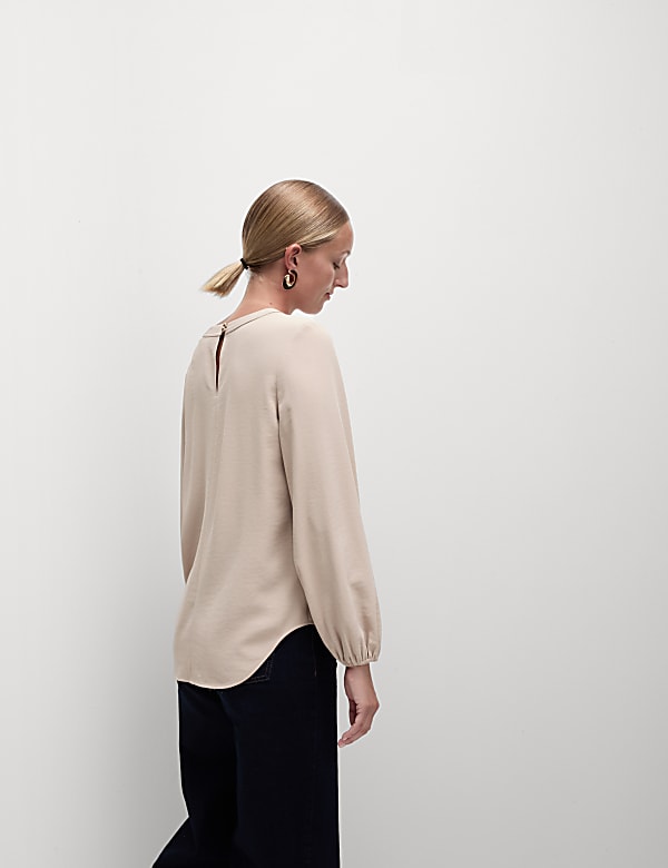 V-Neck Popover Blouse